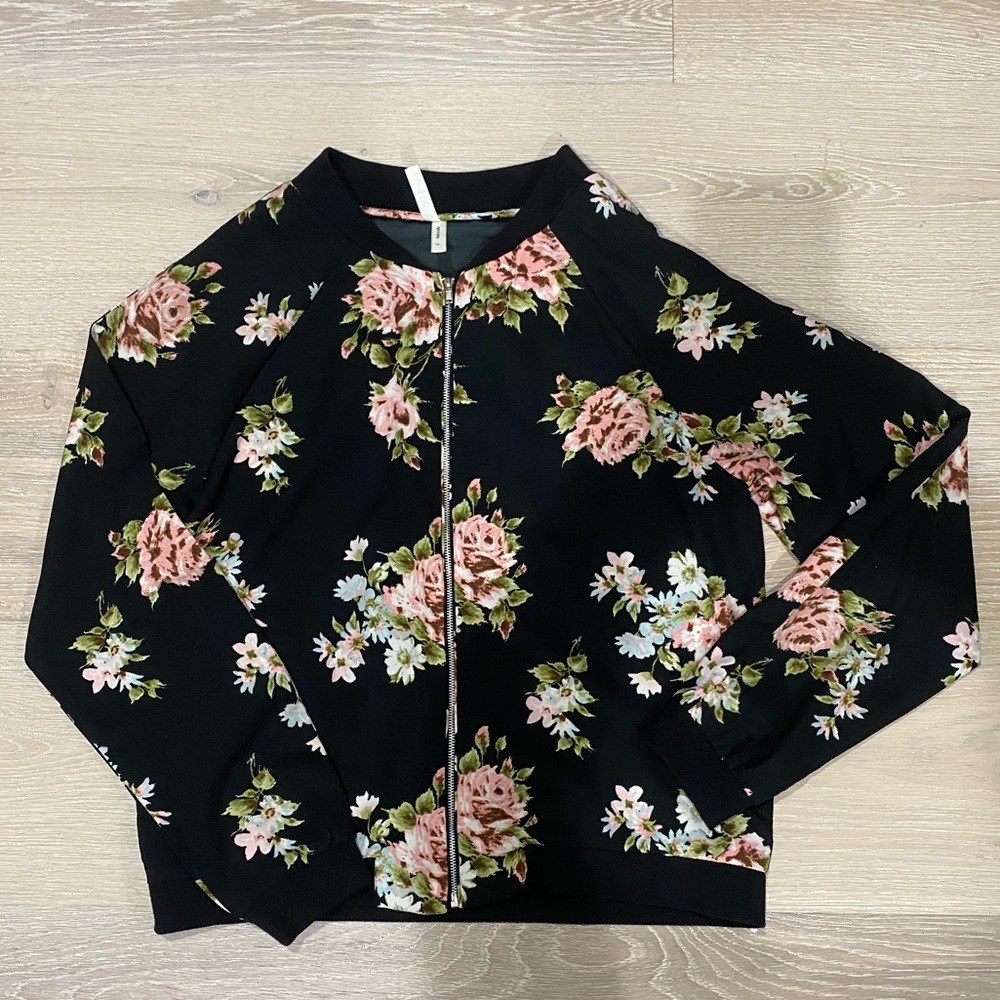 Floral Bomber Jacket